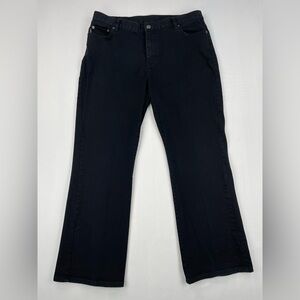 Lauren Jean Co Ralph Lauren Womans 16 Jeans Black Stretch Denim Relaxed Straight